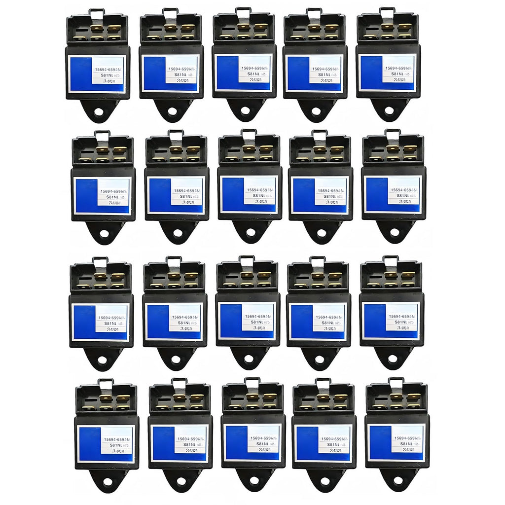 20pcs 15694-65990 15694-65992 12V Lamp Timer Time Relay S81NL SBA385870500 Compatible with Kubota D1005 D1105 D1305 D1403 D1503 D1703 D722 D902 D905 Engine
