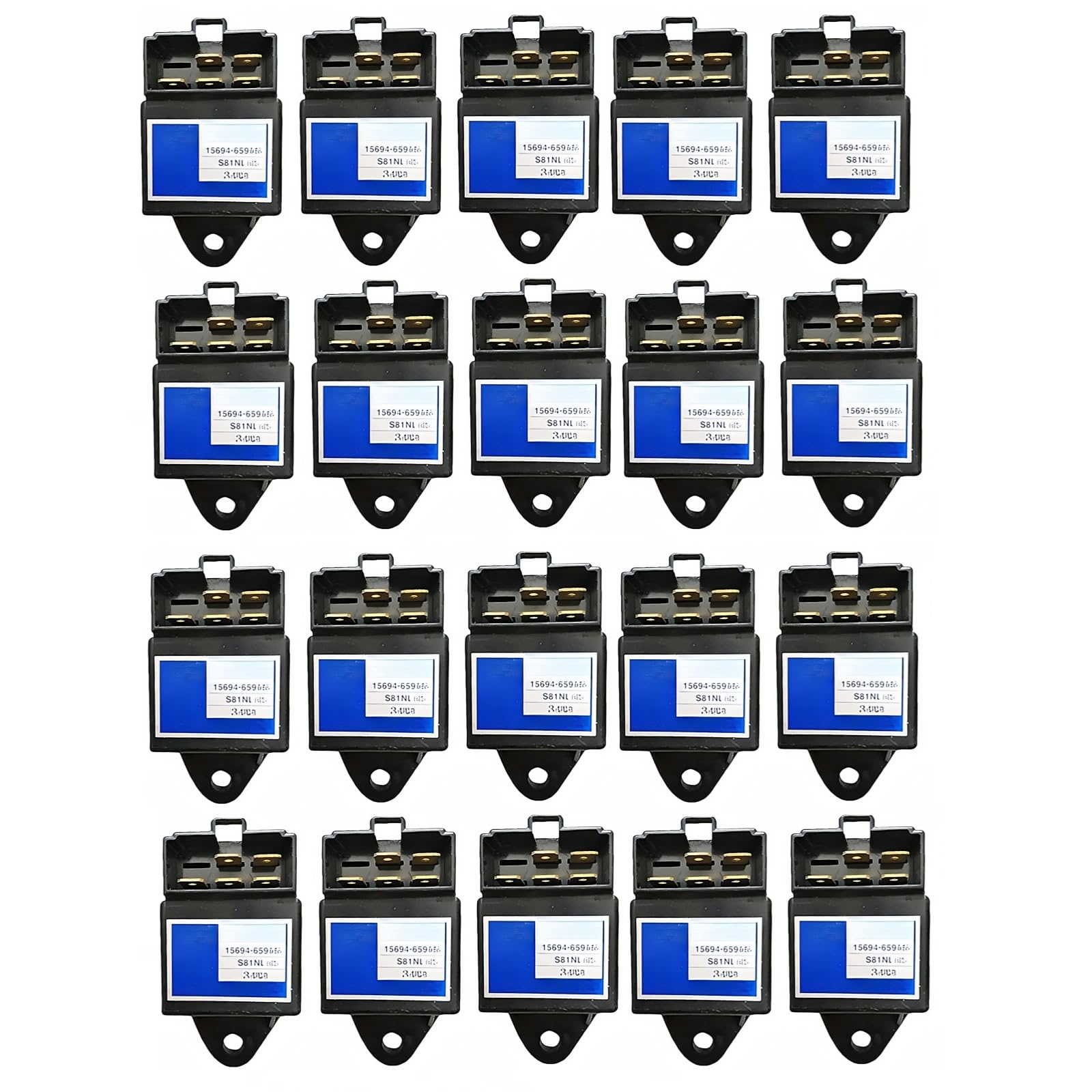20pcs 15694-65990 15694-65992 12V Lamp Timer Time Relay S81NL SBA385870500 Compatible with Kubota D1005 D1105 D1305 D1403 D1503 D1703 D722 D902 D905 Engine
