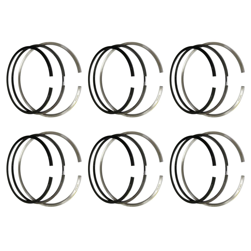 6PCS Piston Rings 4309114 Replacement for Cummins L9.3/6LT9.3 L9.5/6LT9.5 L9.3/QSL9.3 Engine (3.0Kx2.5x3.5mm)