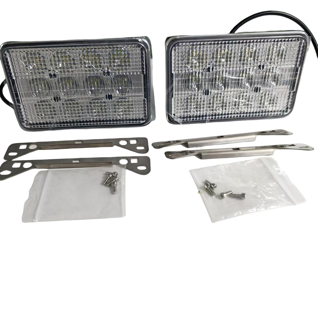 3pcs AL152328 RE269110 AL152329 Headlight Compatible with JD Tractors 5045D 5045E 5055D 5055E 5065E 5075E 6100D 6110D 6115D 6125D 6130D 6140D 5105ML 6120 9220 6320