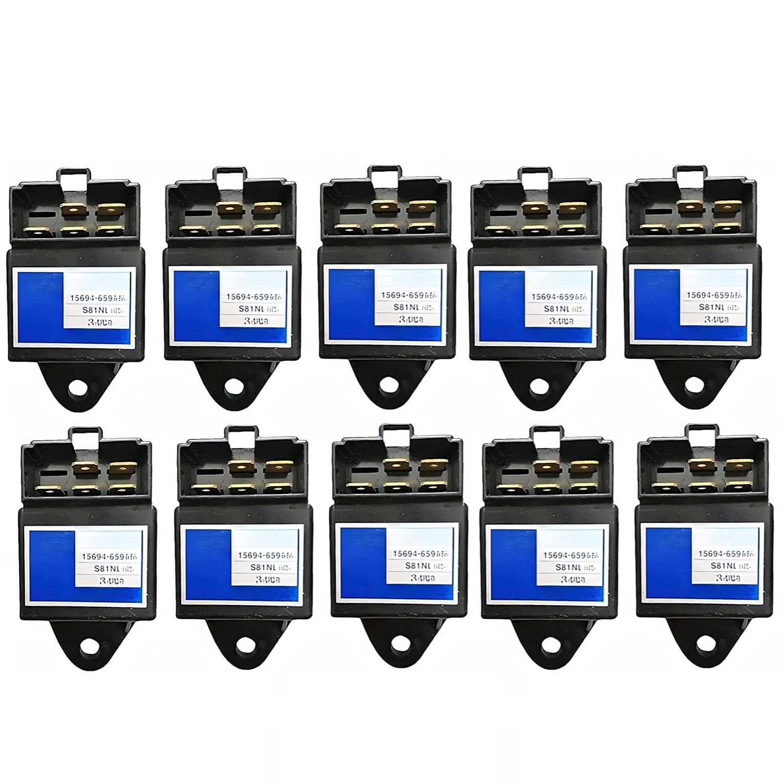 10pcs 15694-65992 15694-65990 12V Lamp Timer Time Relay S81NL SBA385870500 Compatible with Kubota D1005 D1105 D1305 D1403 D1503 D1703 D722 D902 D905 Engine