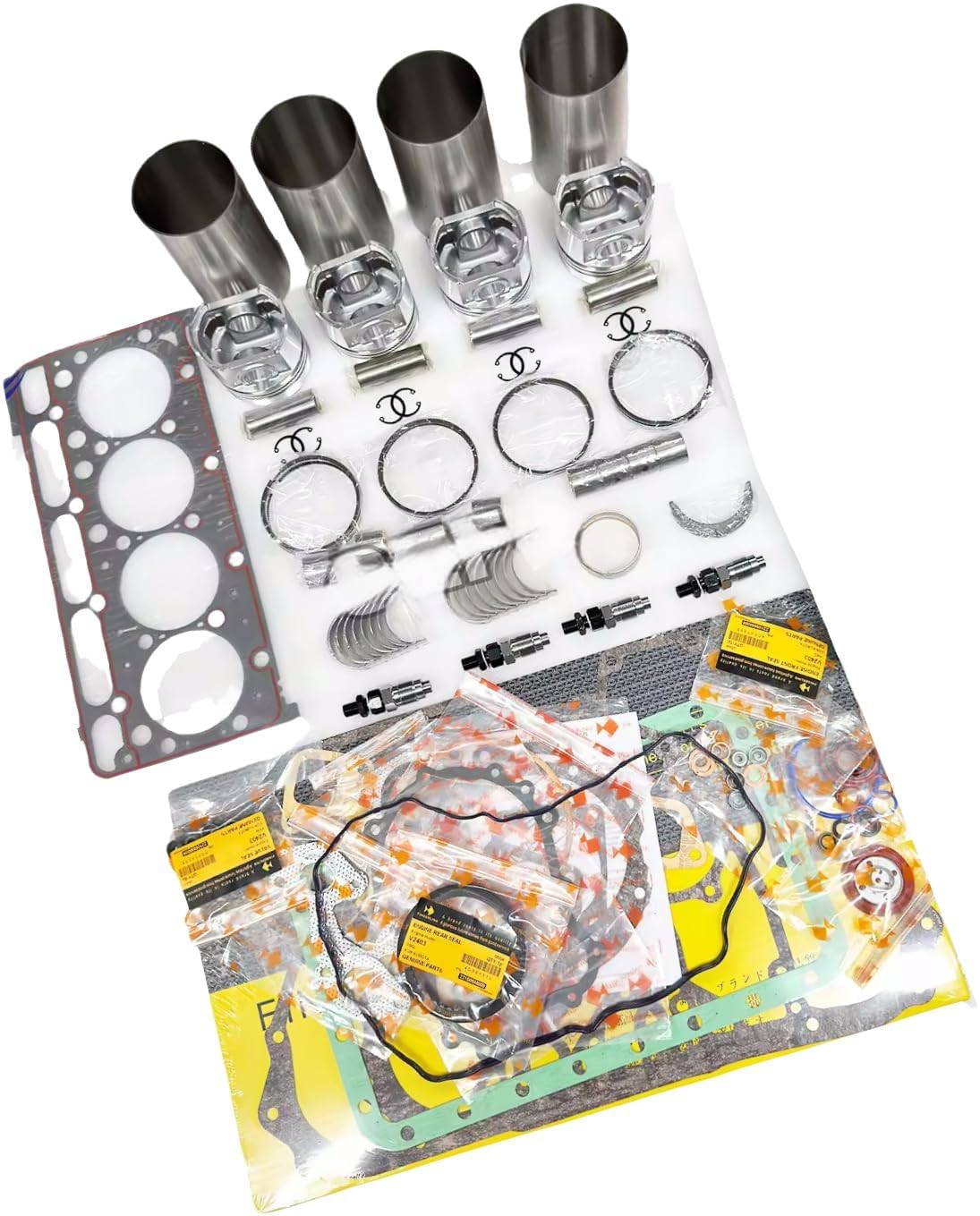 V2003 Engine Overhaul Rebuild Kit Piston 1G770-21110 (Without Valve) Fits for V2003-M-DI V2003-DI Direct Injection EngineS175 S185 Loader
