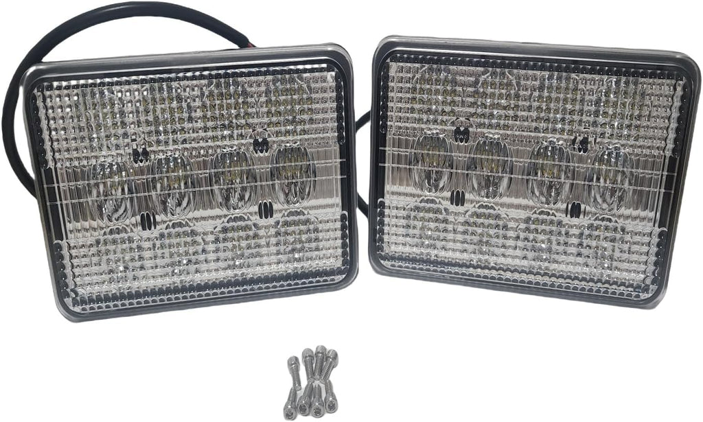 Sgaorcpas 2pcs AL152328 RE269110 AL152329 Headlight Compatible with JD Tractors 5045D 5045E 5055D 5055E 5065E 5075E 6100D 6110D 6115D 6125D 6130D 6140D 5105ML 6120 9220 6320