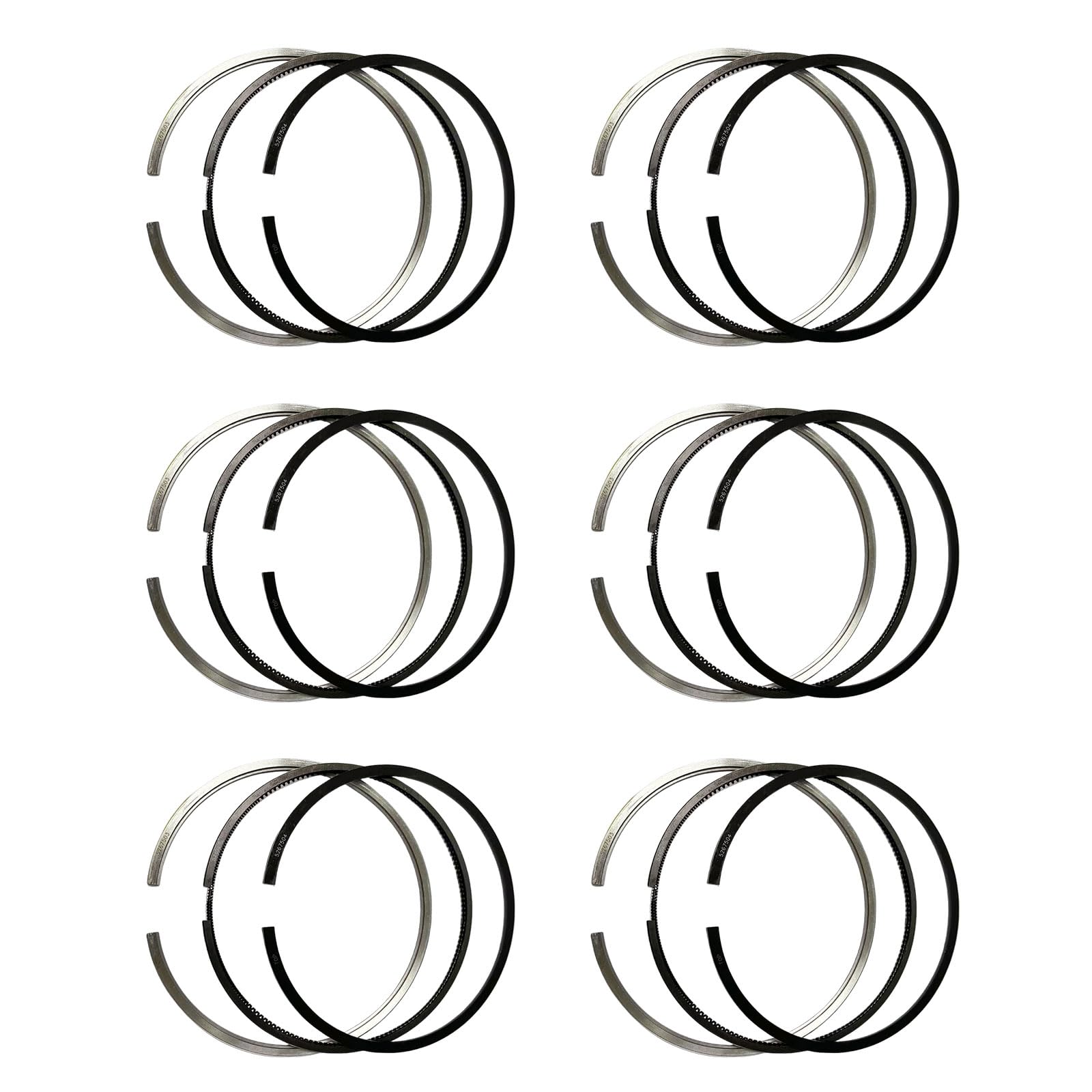 6PCS Piston Rings 4309114 Replacement for Cummins L9.3/6LT9.3 L9.5/6LT9.5 L9.3/QSL9.3 Engine (3.0Kx2.5x3.5mm)