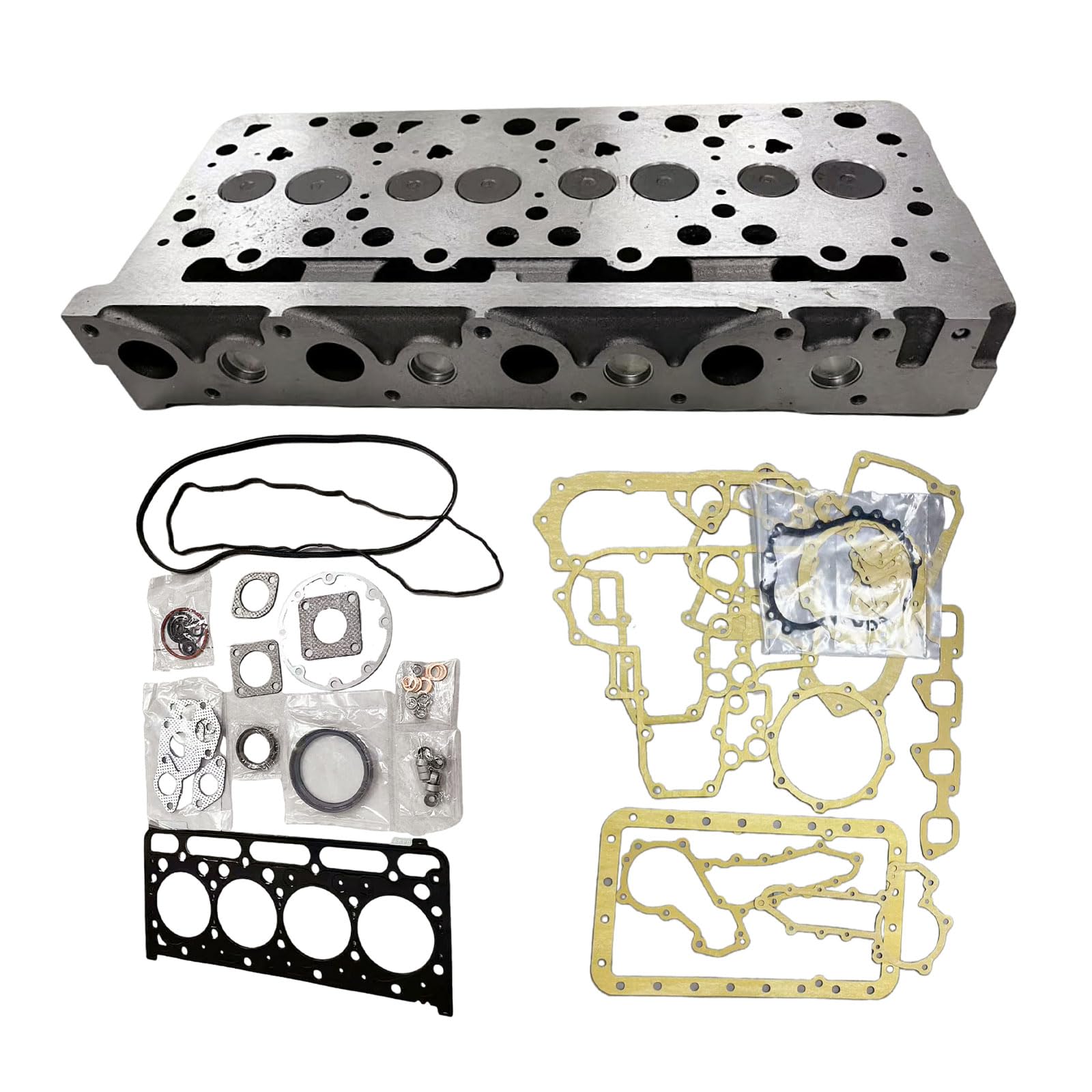 19077-03048 Cylinder Head Full Gasket Kit Fits for Bobcat 773 753 7753 S175 S185 S150 Fits for Kubota V2203 V2203T V2203E Replace parts