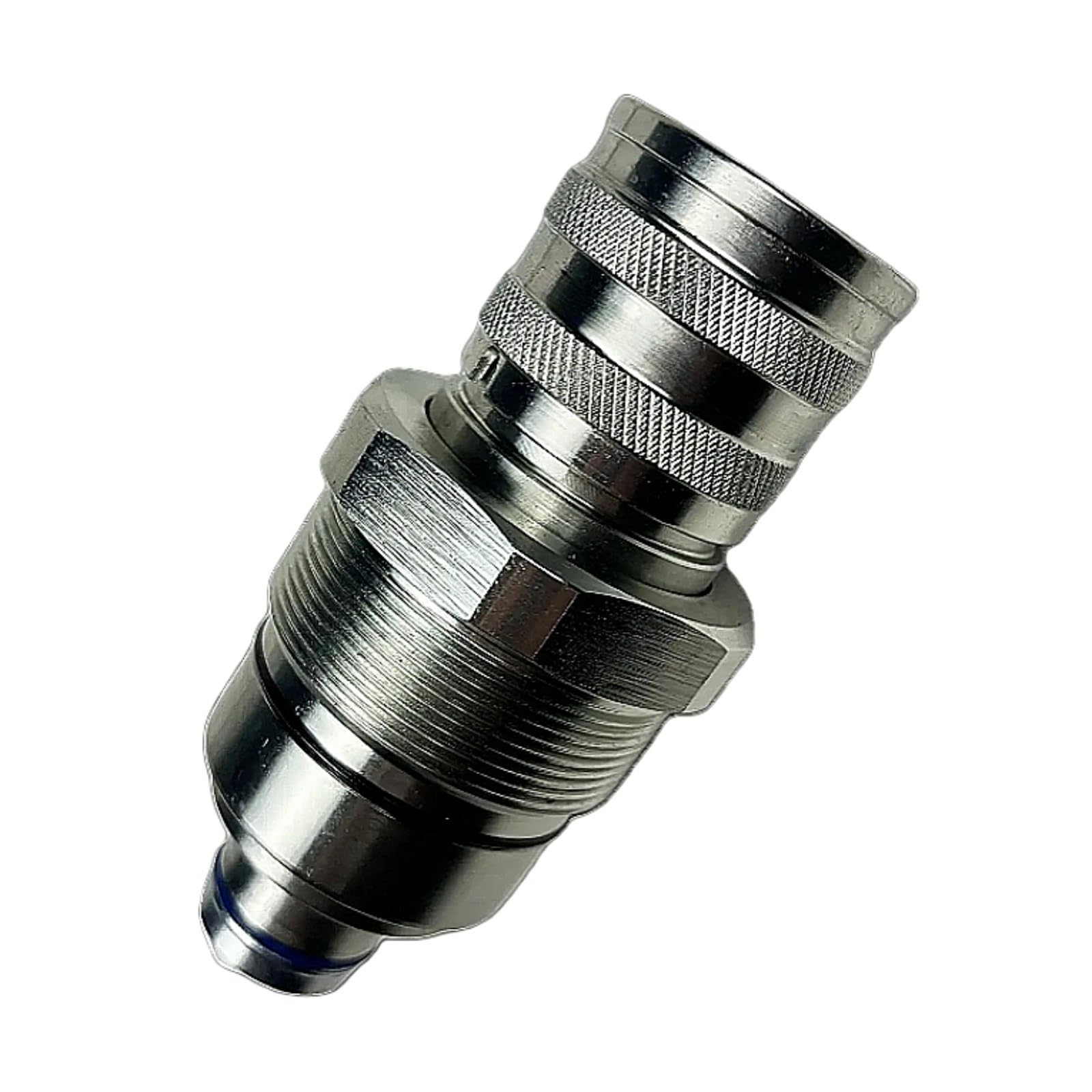 AT406475 7246802 Hydraulic Female Flat Face Quick Connect Coupler 48mm Thread Diameter Hydraulic Coupler Fits for Bobcat John Deere Skid Steer Loader 318E 319E 320E 323E 326E 328E 329E 332E