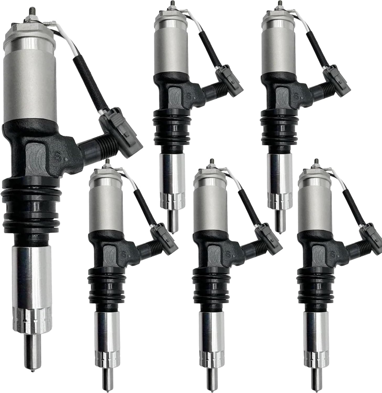 6-pcs Fuel Injectors ME132940 ME302573 095000-1150 0950001150 Fits for Mitsubishi 6M60 6M60T Engine