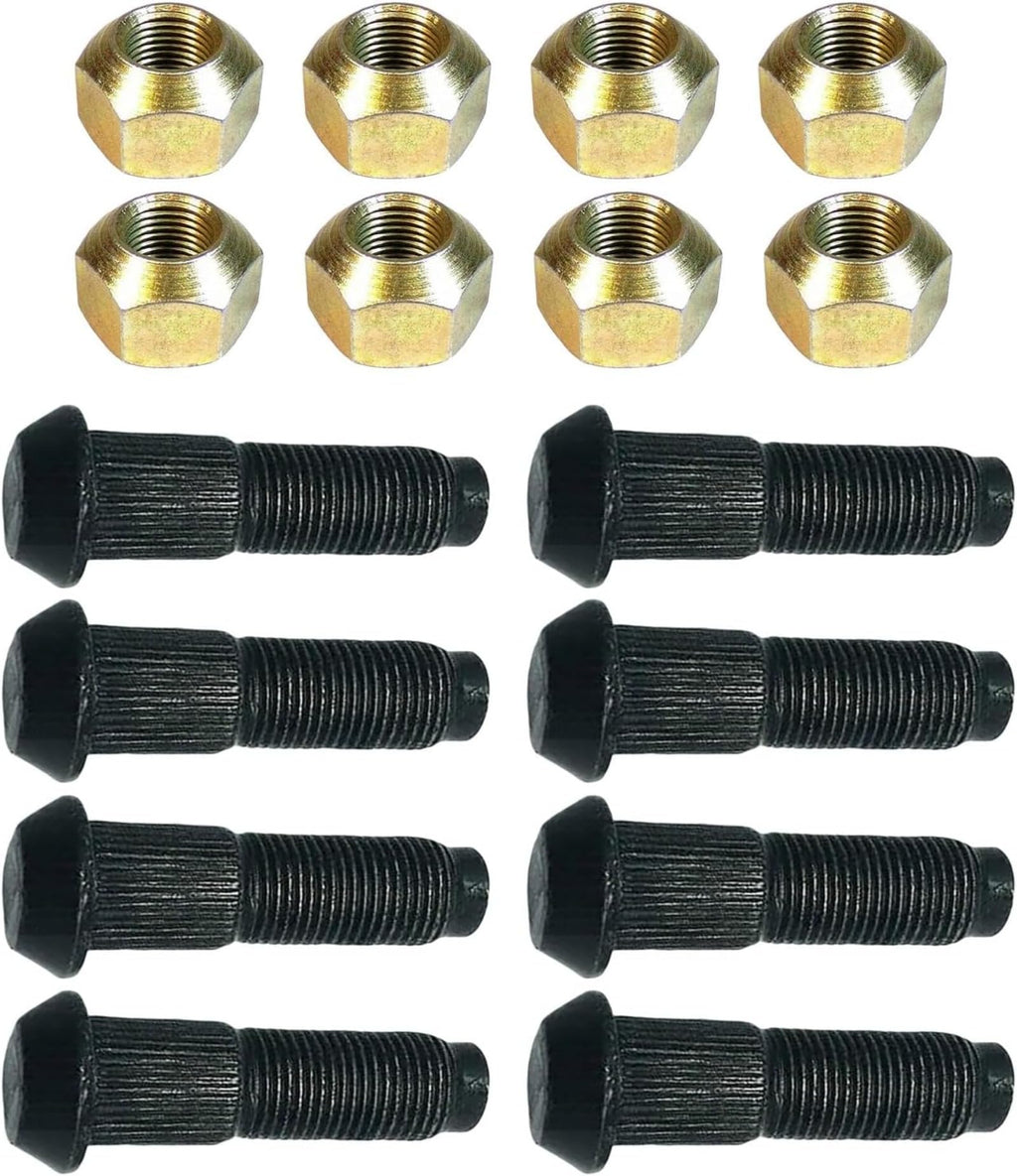 Set of 8 Lug Nut & 8 Stud Kit 6564669 Fits for Bobcat 720 721 722 730 731 732 741 742 743 751 753 763 773 863 873 883 S100 S130 S150 S160 S175 S185 S205 S220 S250 S300 A220 A300 S510 Replace parts