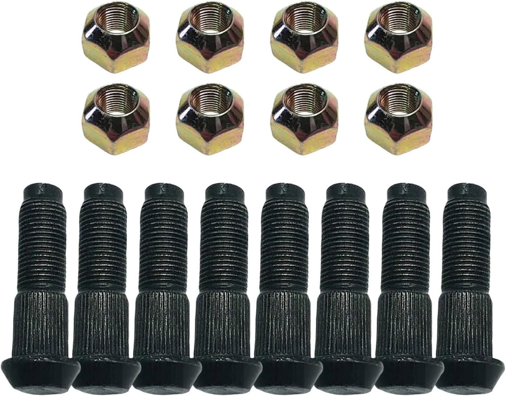 Set of 8 Lug Nut & 8 Stud Kit 6564669 Fits for Bobcat 720 721 722 730 731 732 741 742 743 751 753 763 773 863 873 883 S100 S130 S150 S160 S175 S185 S205 S220 S250 S300 A220 A300 S510 Replace parts