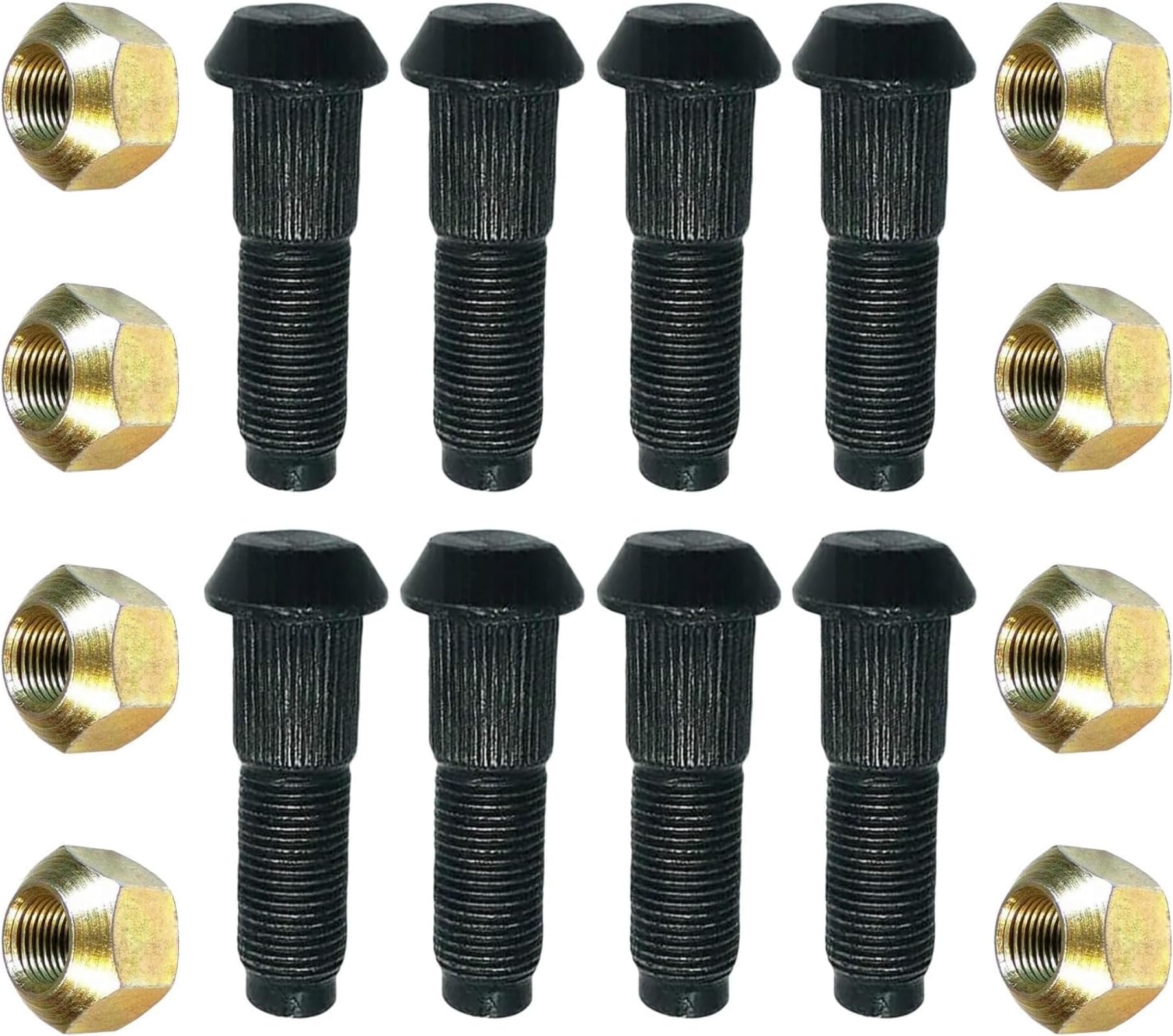 Set of 8 Lug Nut & 8 Stud Kit 6564669 Fits for Bobcat 720 721 722 730 731 732 741 742 743 751 753 763 773 863 873 883 S100 S130 S150 S160 S175 S185 S205 S220 S250 S300 A220 A300 S510 Replace parts