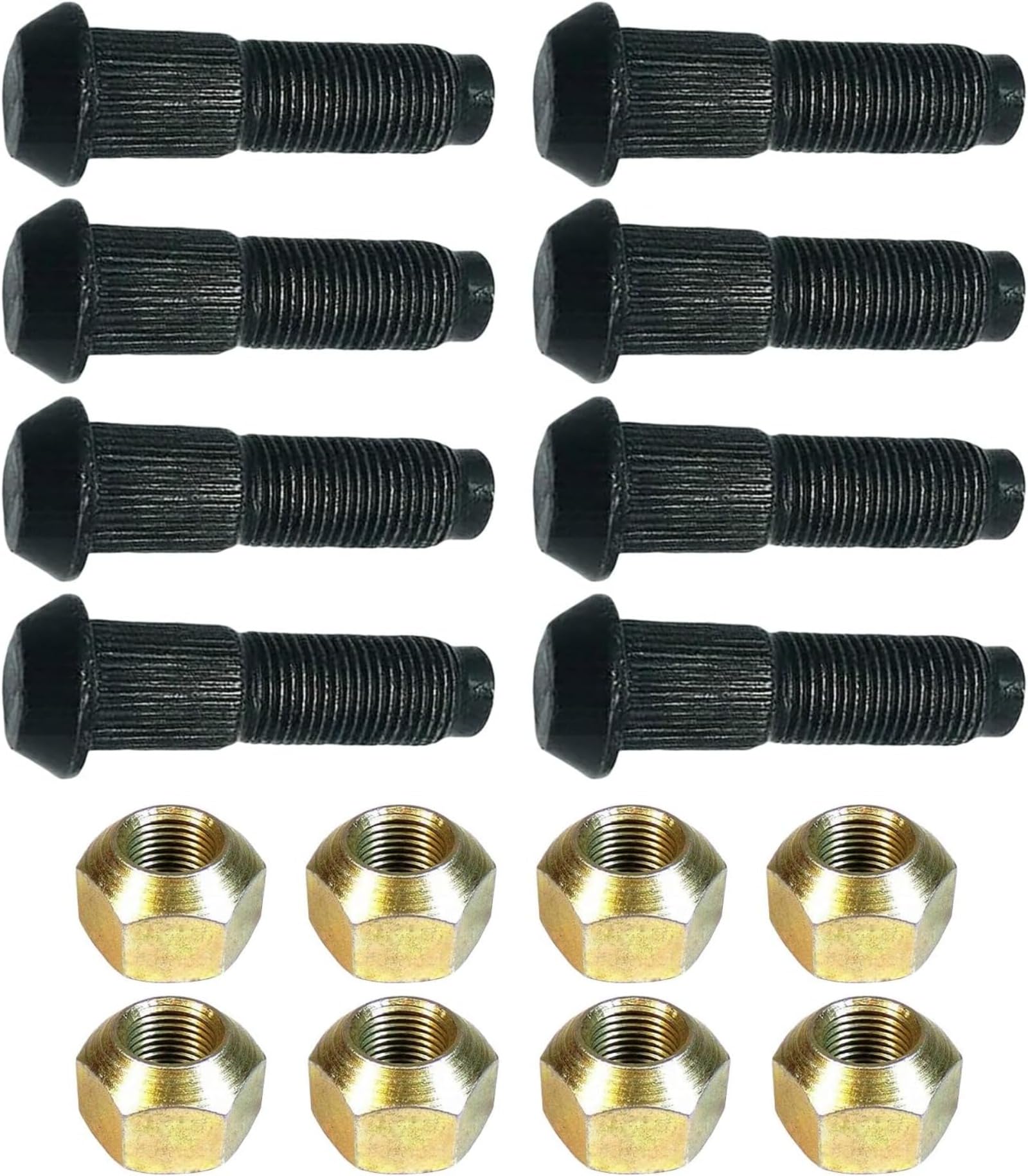 Set of 8 Lug Nut & 8 Stud Kit 6564669 Fits for Bobcat 720 721 722 730 731 732 741 742 743 751 753 763 773 863 873 883 S100 S130 S150 S160 S175 S185 S205 S220 S250 S300 A220 A300 S510 Replace parts