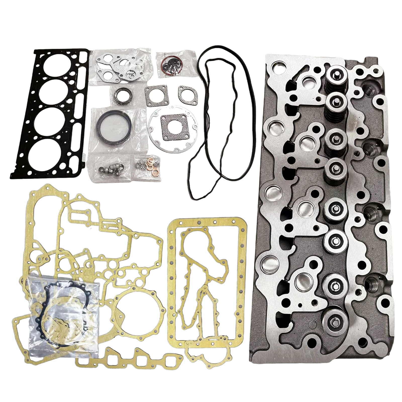 19077-03048 Cylinder Head Full Gasket Kit Fits for Bobcat 773 753 7753 S175 S185 S150 Fits for Kubota V2203 V2203T V2203E Replace parts