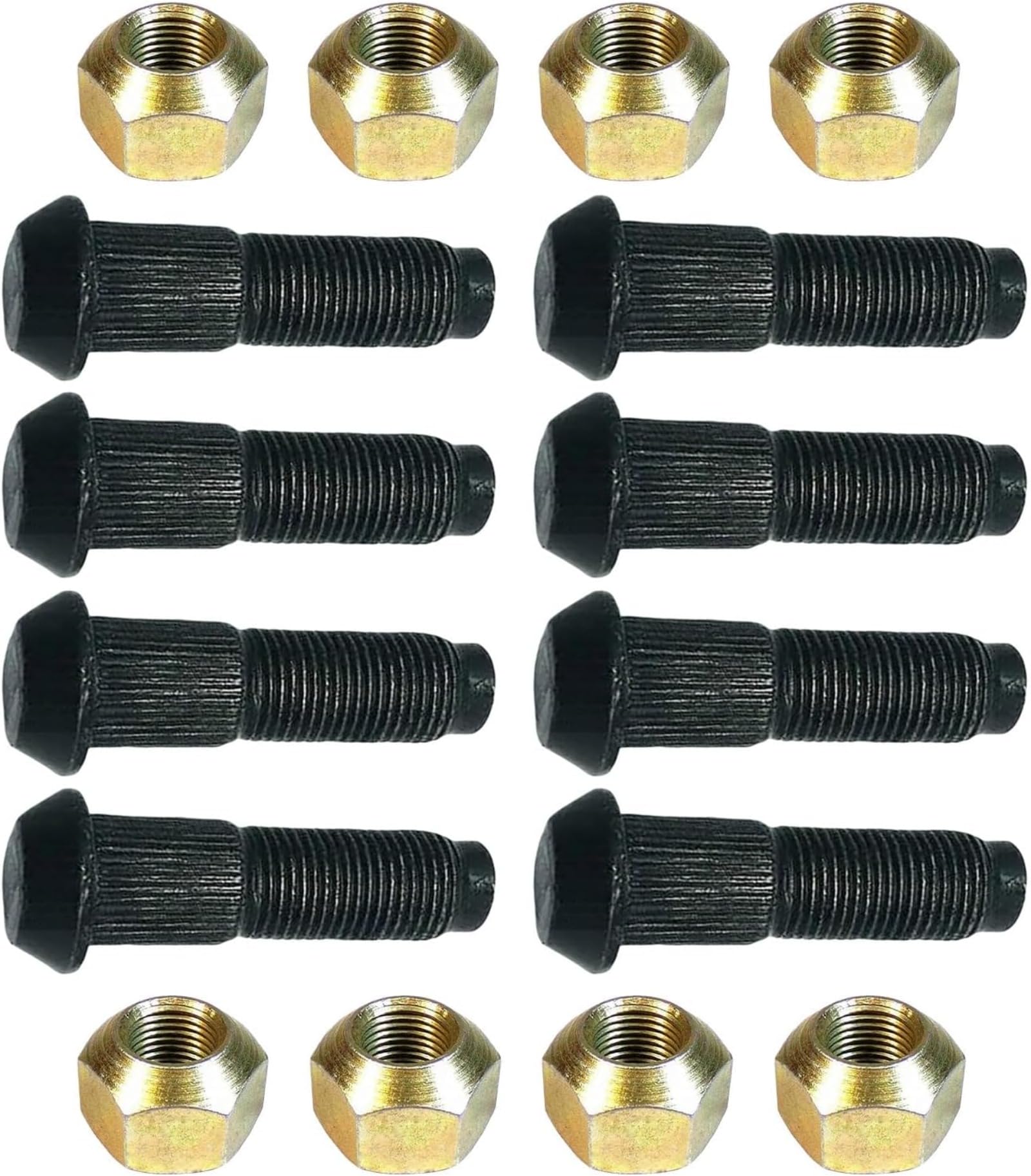 Set of 8 Lug Nut & 8 Stud Kit 6564669 Fits for Bobcat 720 721 722 730 731 732 741 742 743 751 753 763 773 863 873 883 S100 S130 S150 S160 S175 S185 S205 S220 S250 S300 A220 A300 S510 Replace parts