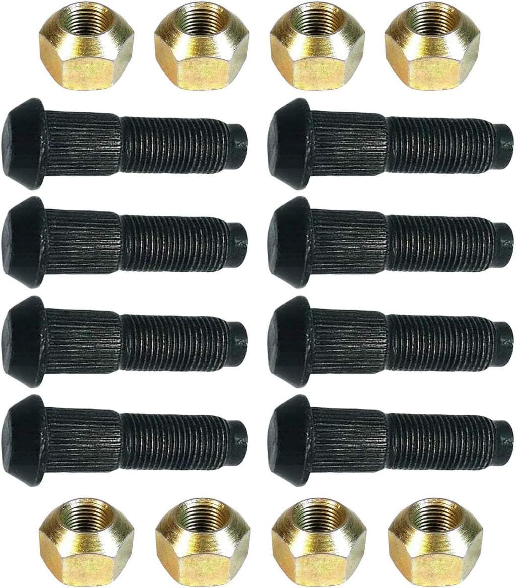 Set of 8 Lug Nut & 8 Stud Kit 6564669 Fits for Bobcat 720 721 722 730 731 732 741 742 743 751 753 763 773 863 873 883 S100 S130 S150 S160 S175 S185 S205 S220 S250 S300 A220 A300 S510 Replace parts